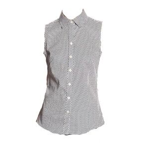 Banana Republic Black & White Sleeveless Shirt